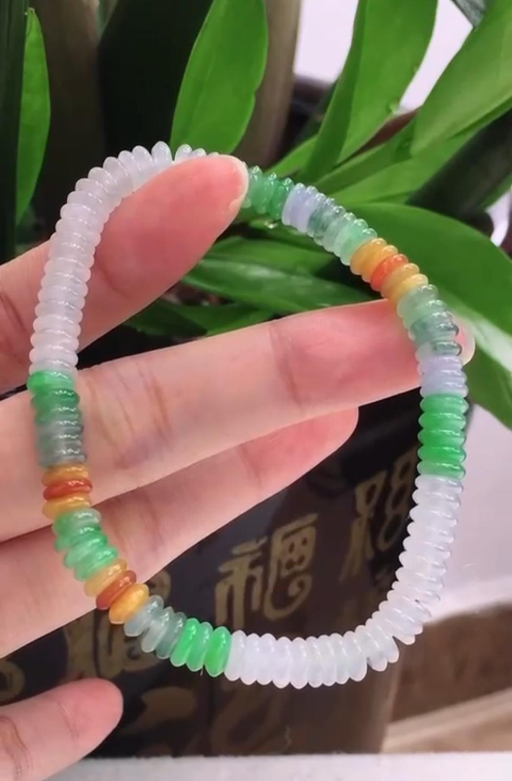 冰三彩平安珠手串