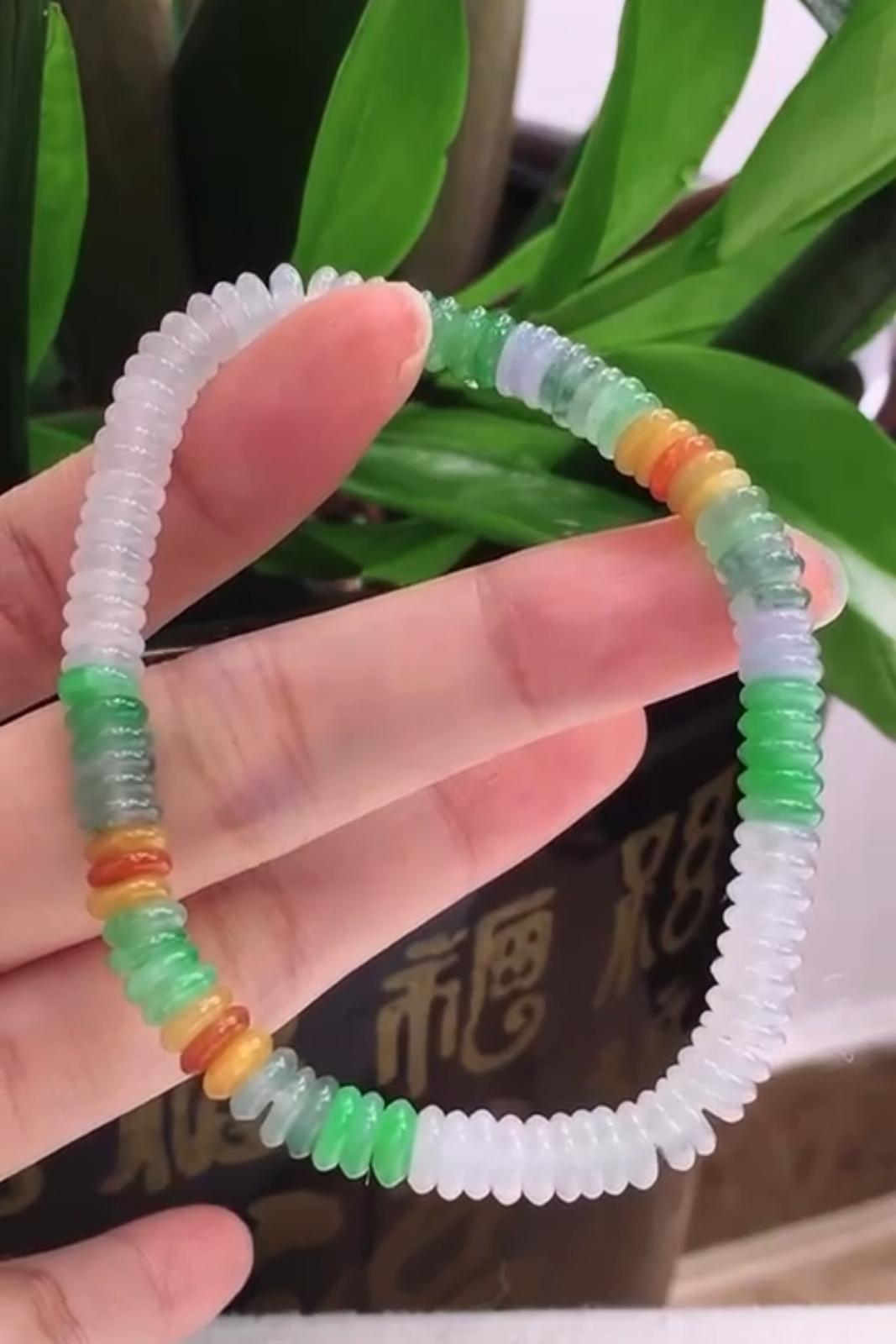 冰三彩平安珠手串