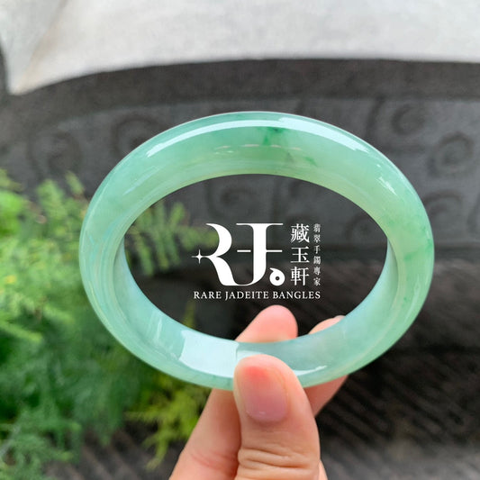 冰綠飄花平安鐲