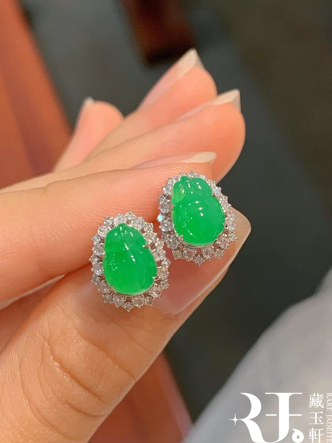 冰陽綠福瓜耳釘