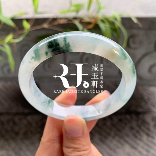 冰飄藍綠花正圈手鐲