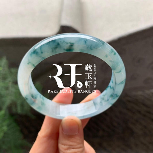 冰底藍花平安鐲