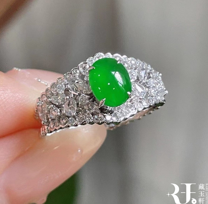 蕾絲鏤空蛋面戒指