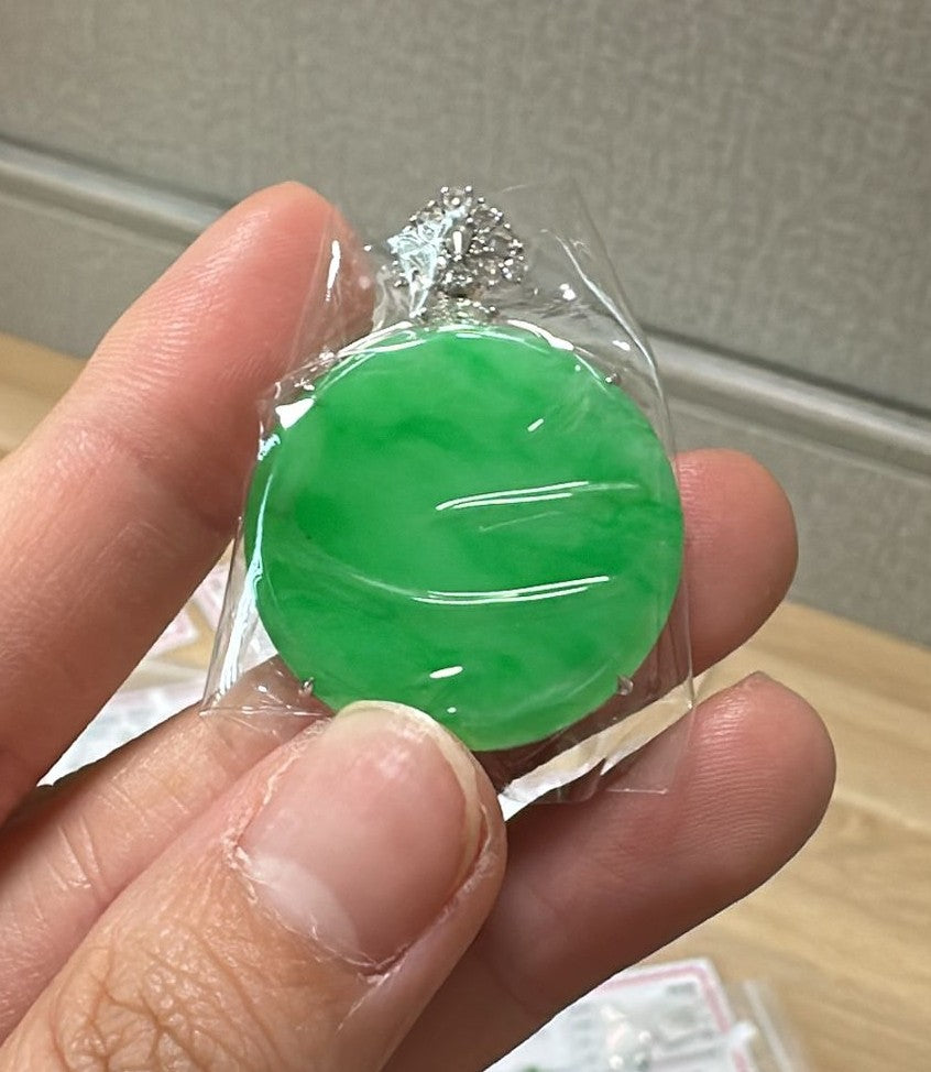 冰滿綠飄花圓牌