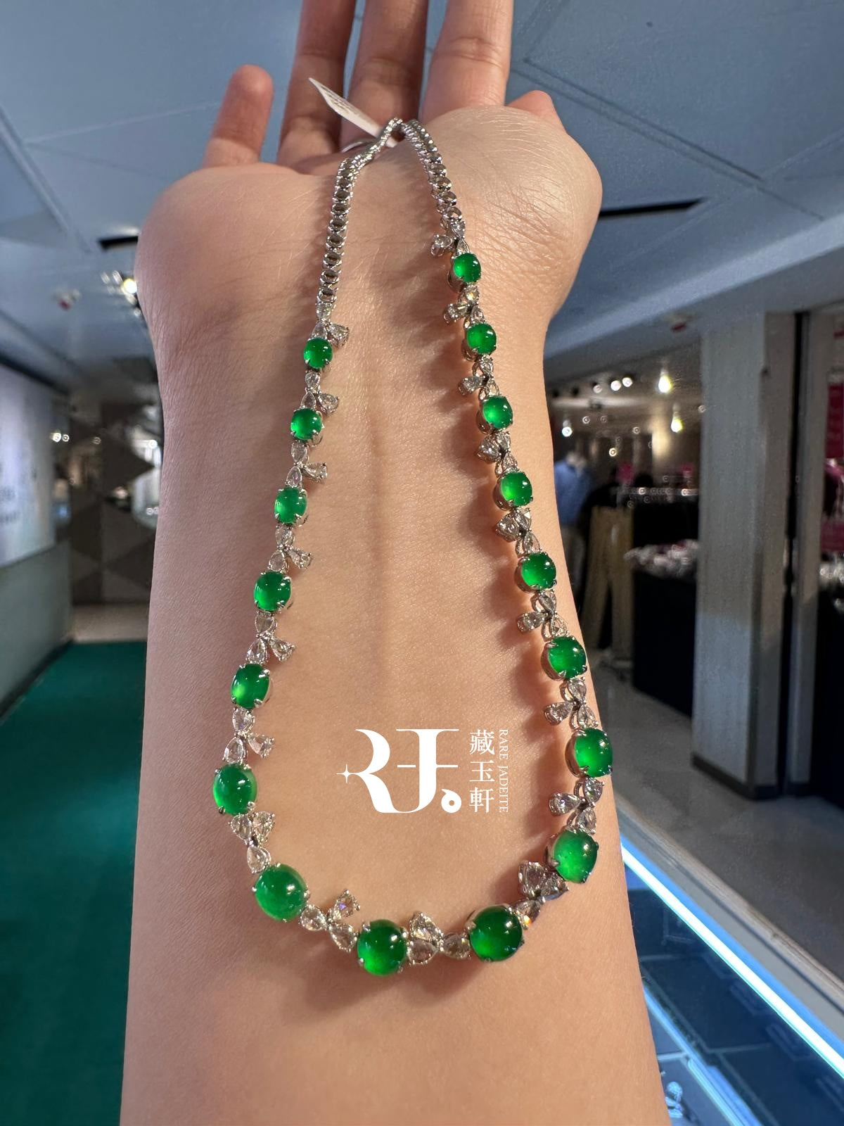 輕奢冰翠蛋面項鍊