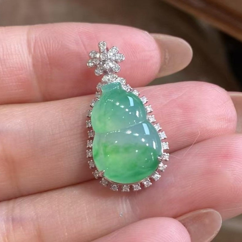 金絲陽綠葫蘆吊墜