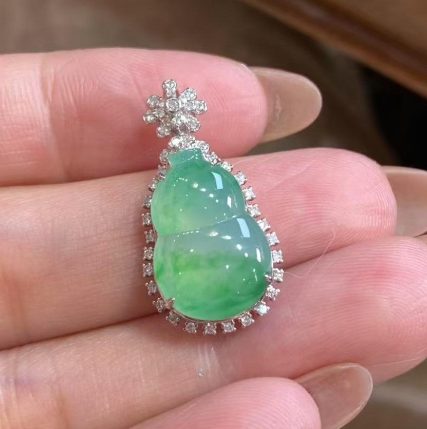 金絲陽綠葫蘆吊墜