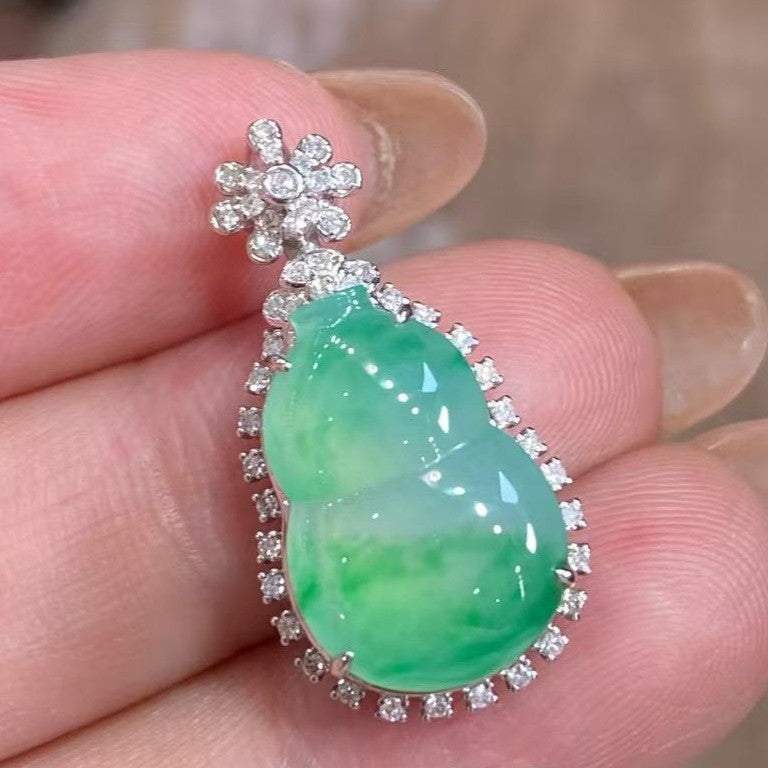 金絲陽綠葫蘆吊墜