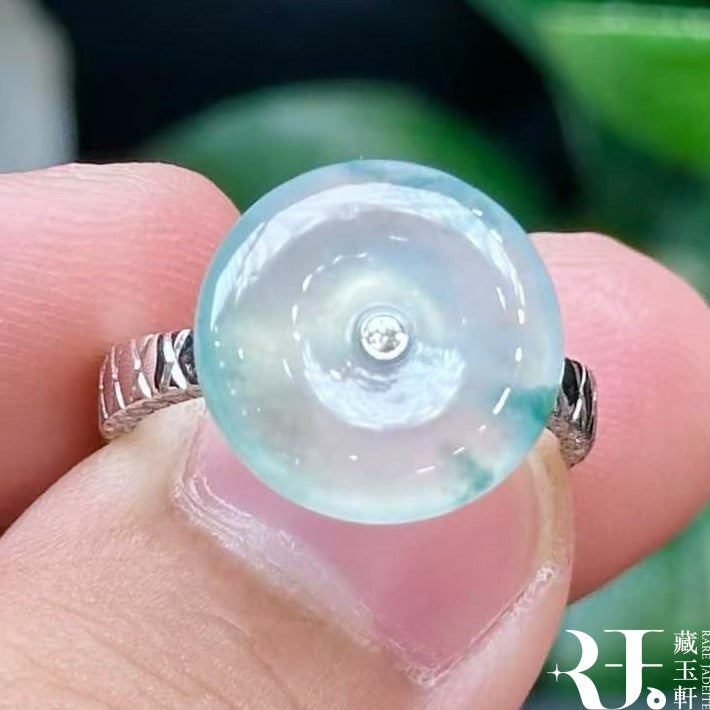 冰飄花平安扣戒指兩用款