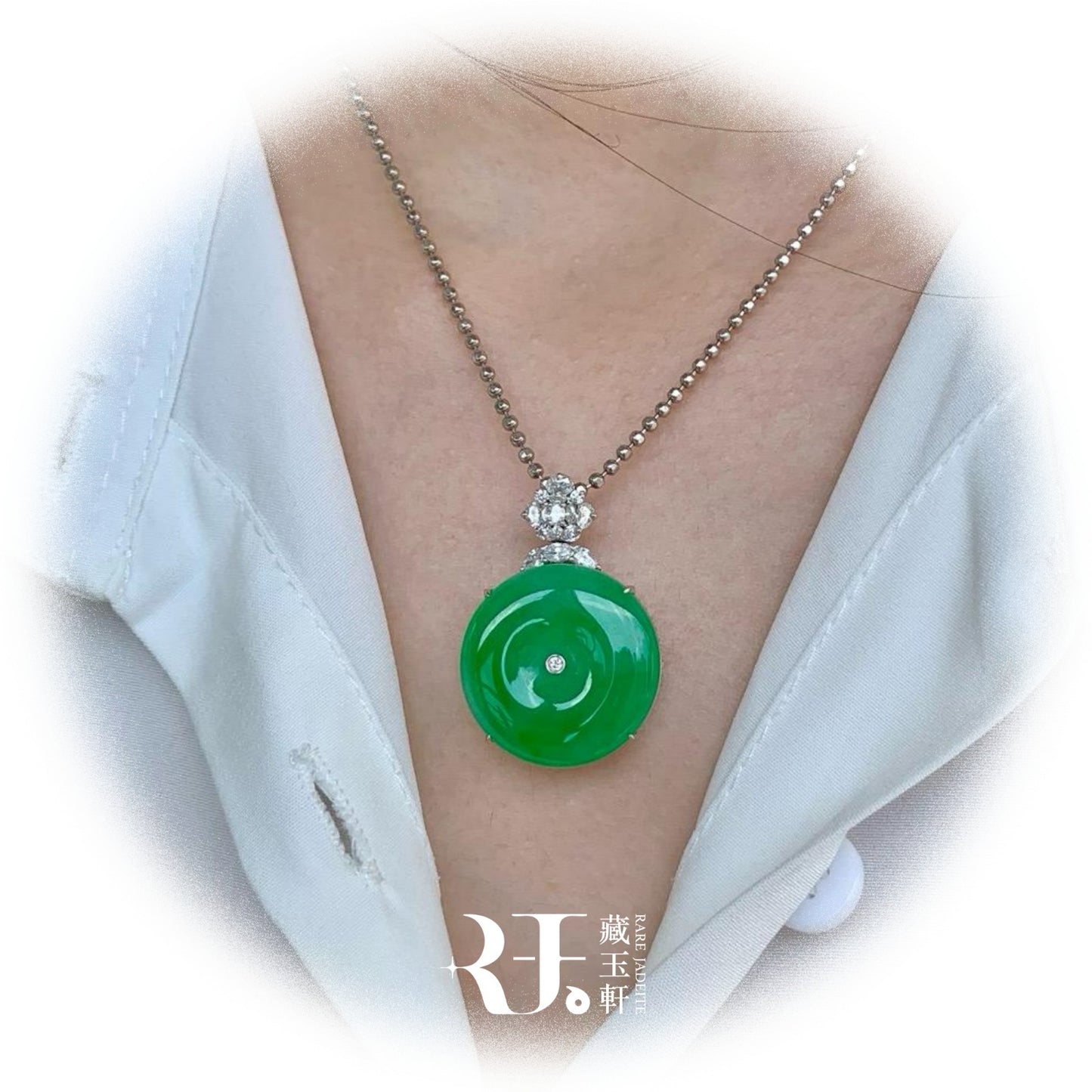 陽綠平安扣吊墜