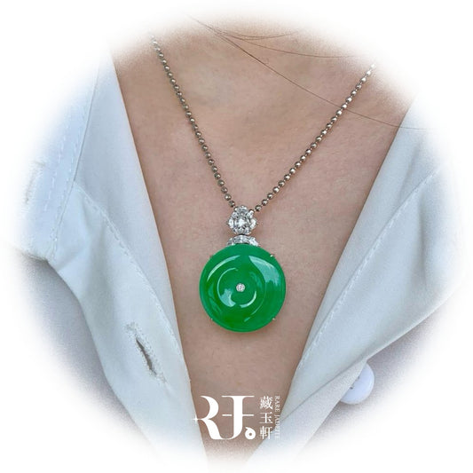 陽綠平安扣吊墜