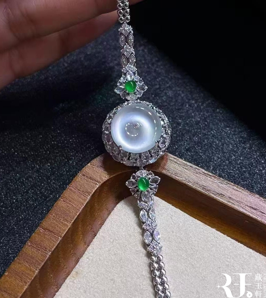 玻璃種平安扣手鍊兩用款