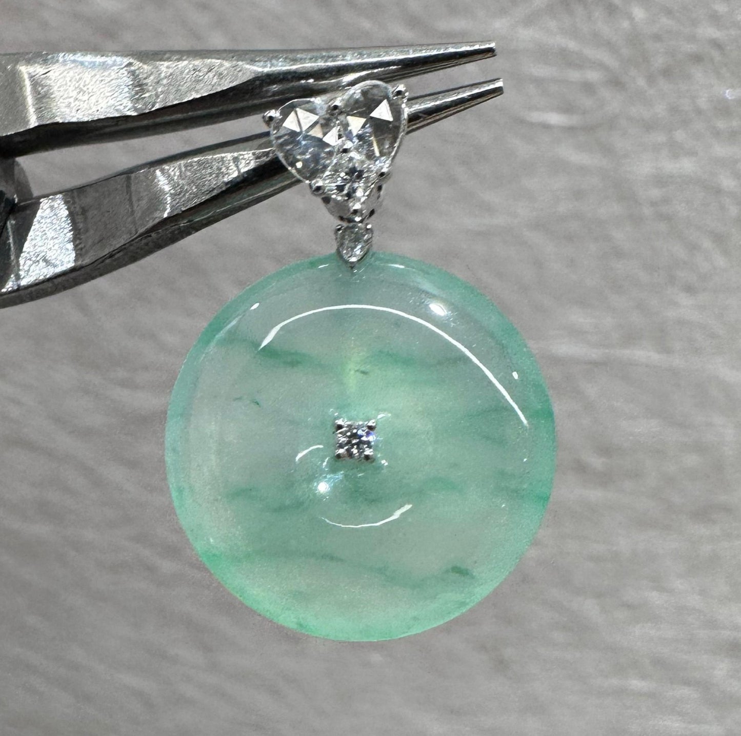 冰飄綠花平安扣