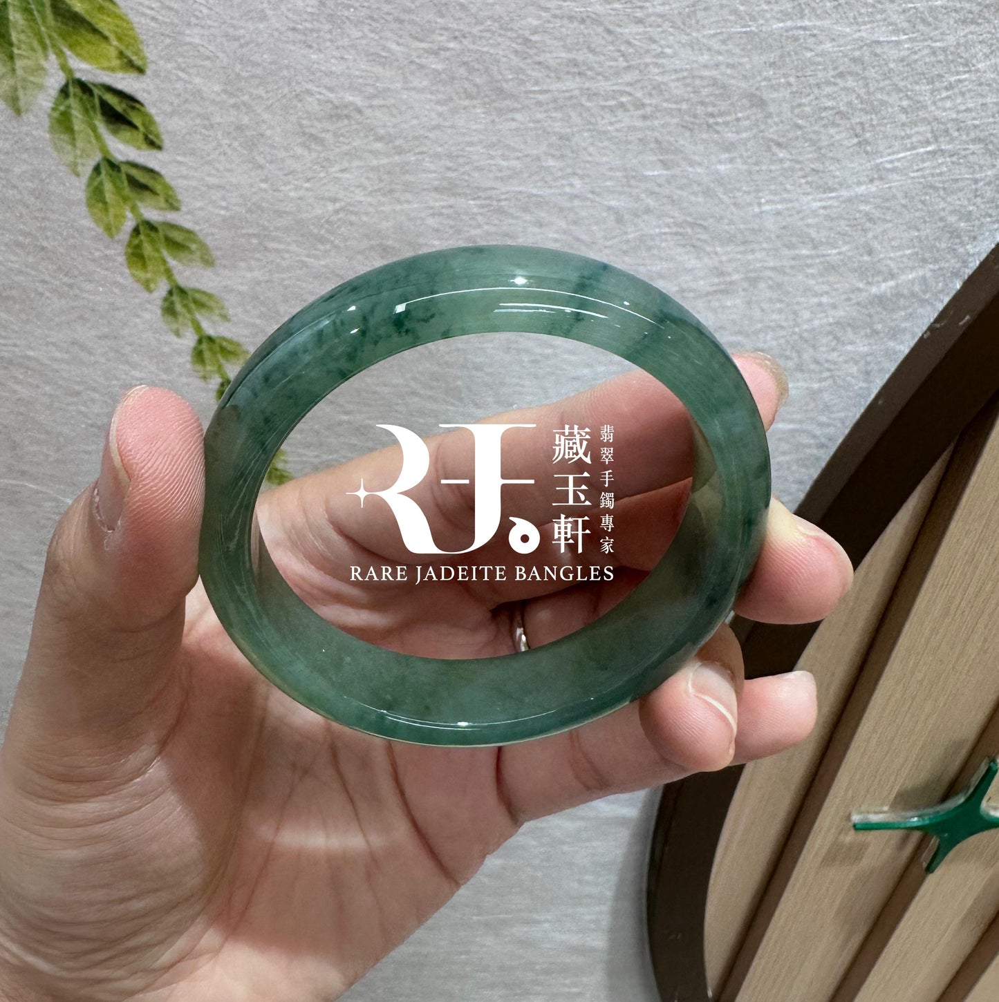 甜陽綠飄花平安鐲