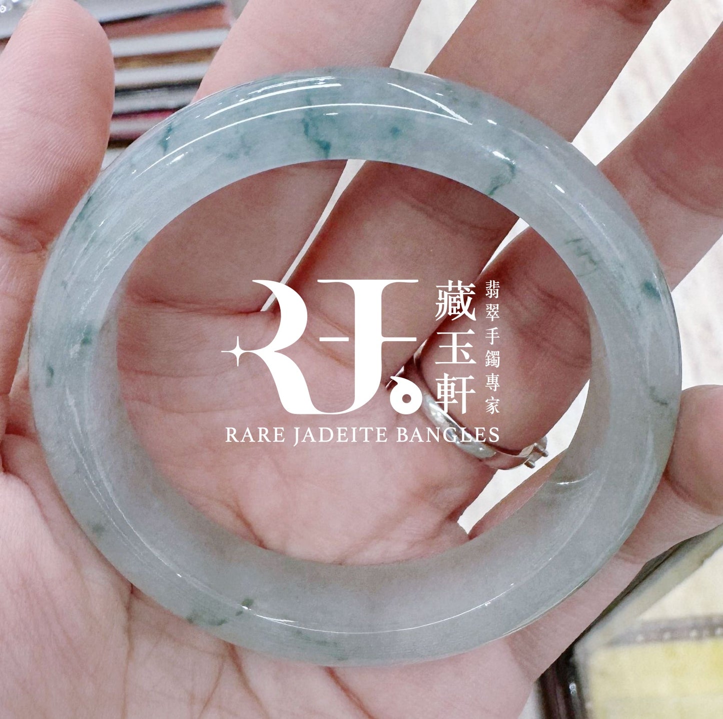 冰飄綠花平安鐲