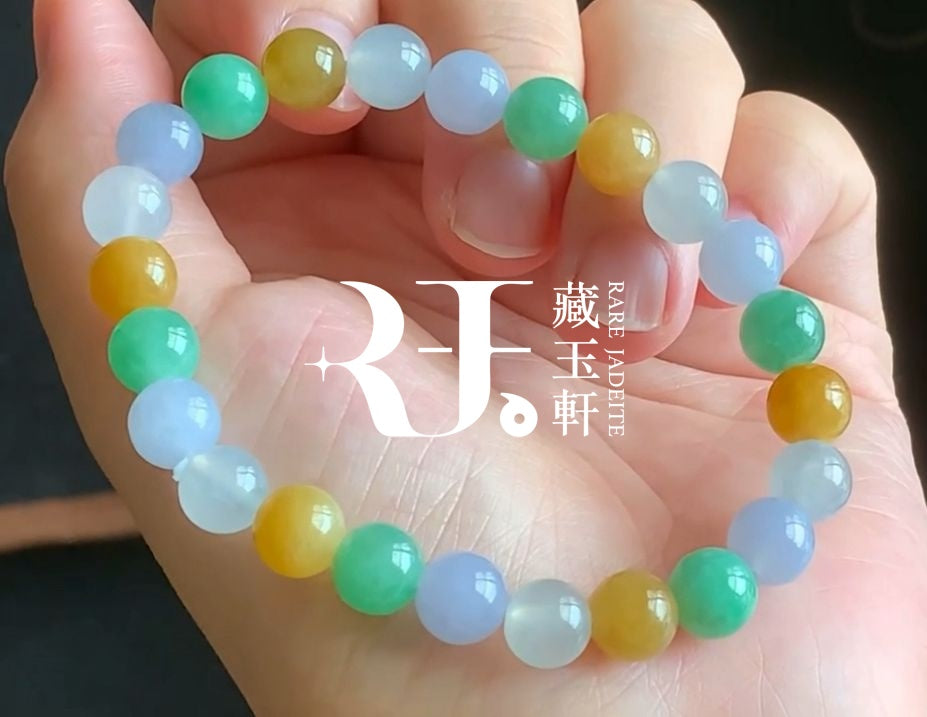 冰三彩珠子手串