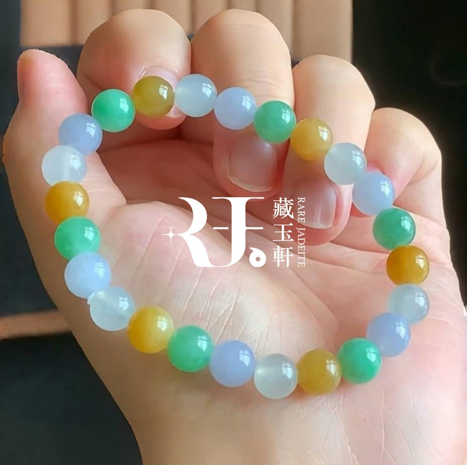 冰三彩珠子手串