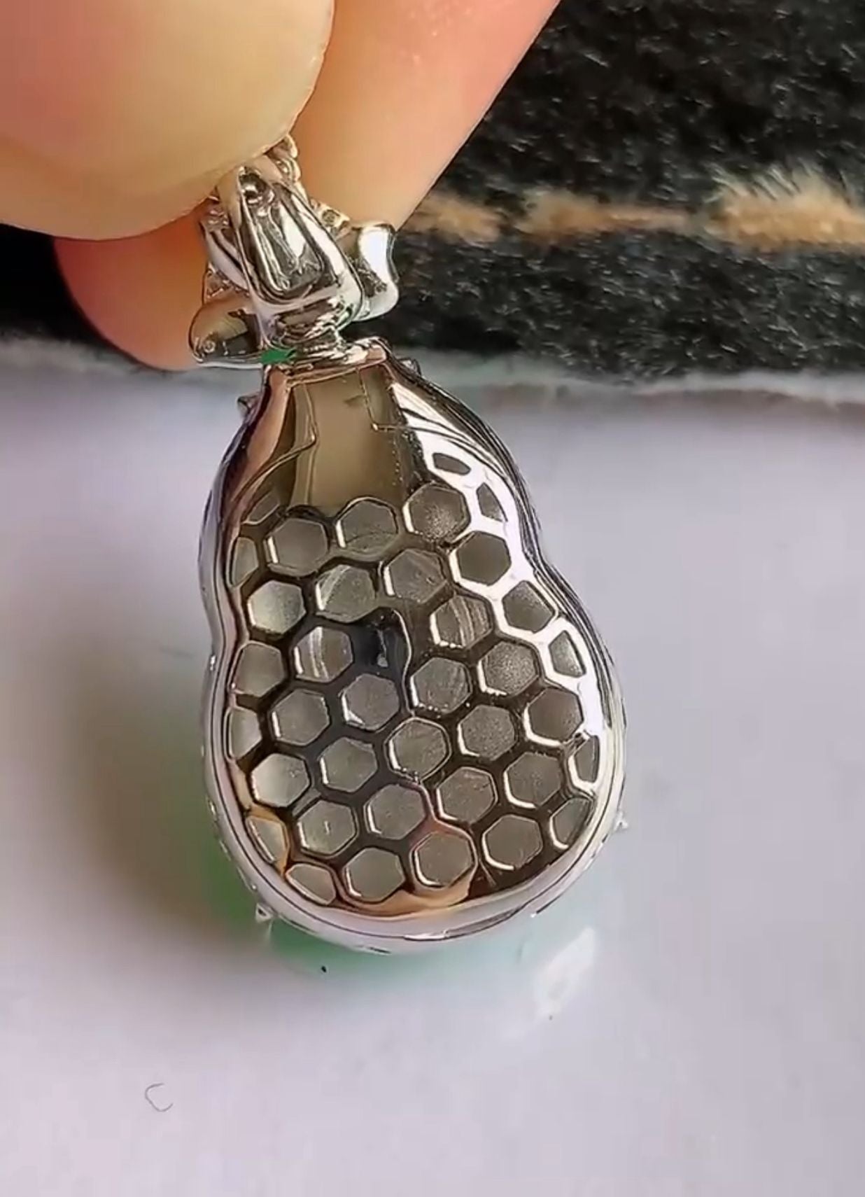 冰滿綠葫蘆吊墜