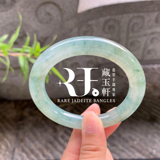 冰種飄花圓條鐲