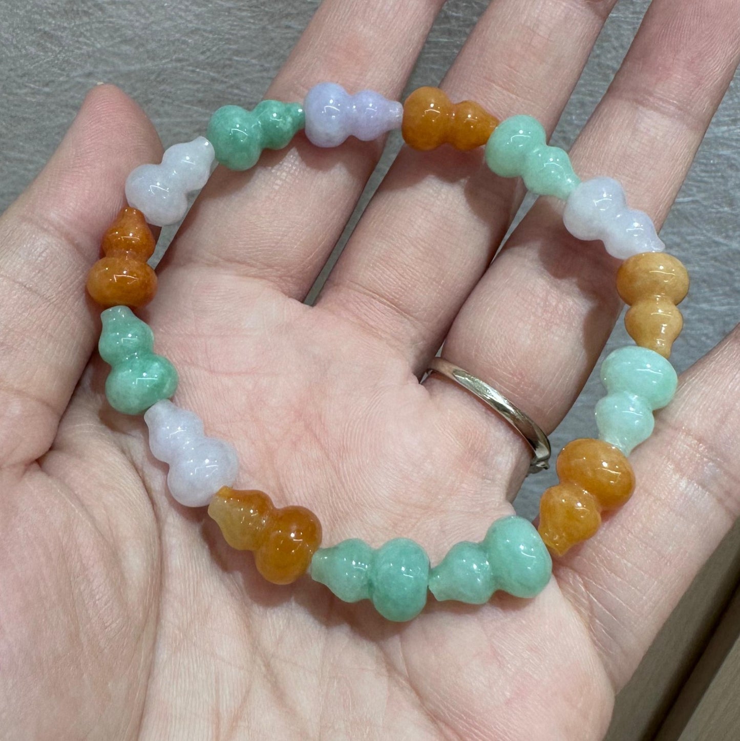 三彩葫蘆翡翠手串