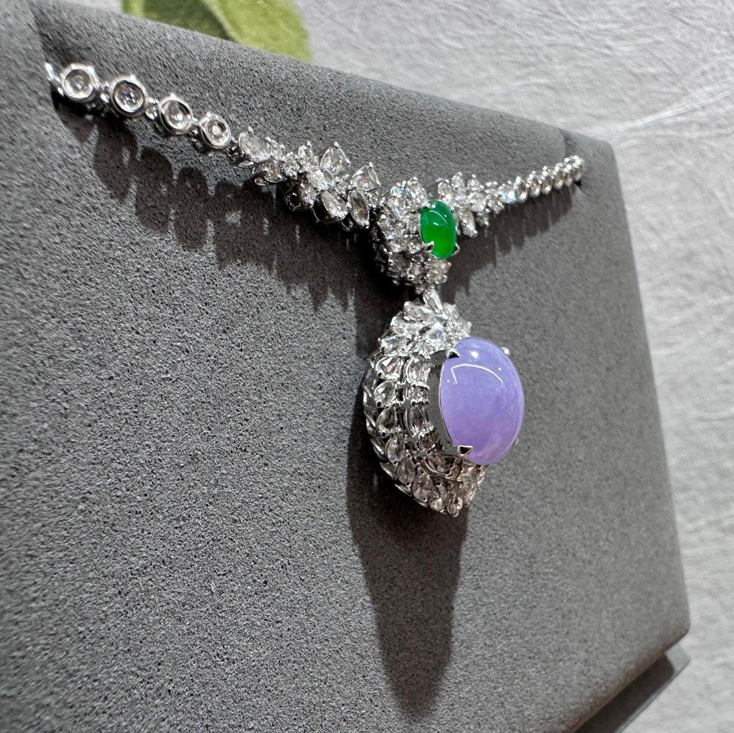 紫羅蘭蛋面項鍊