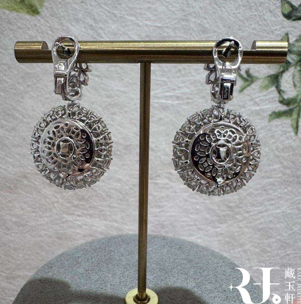 滿綠平安扣耳墜