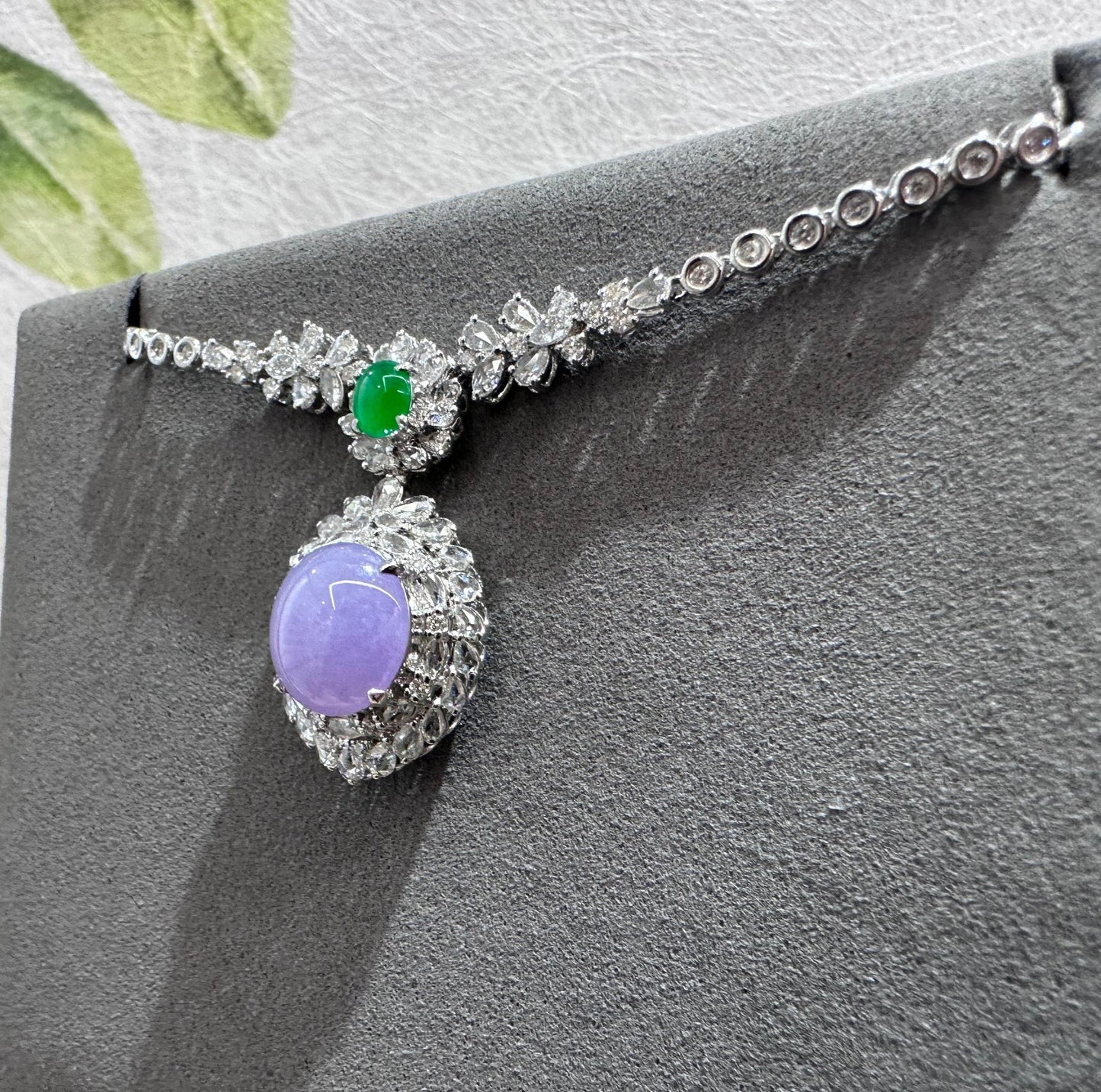 紫羅蘭蛋面項鍊