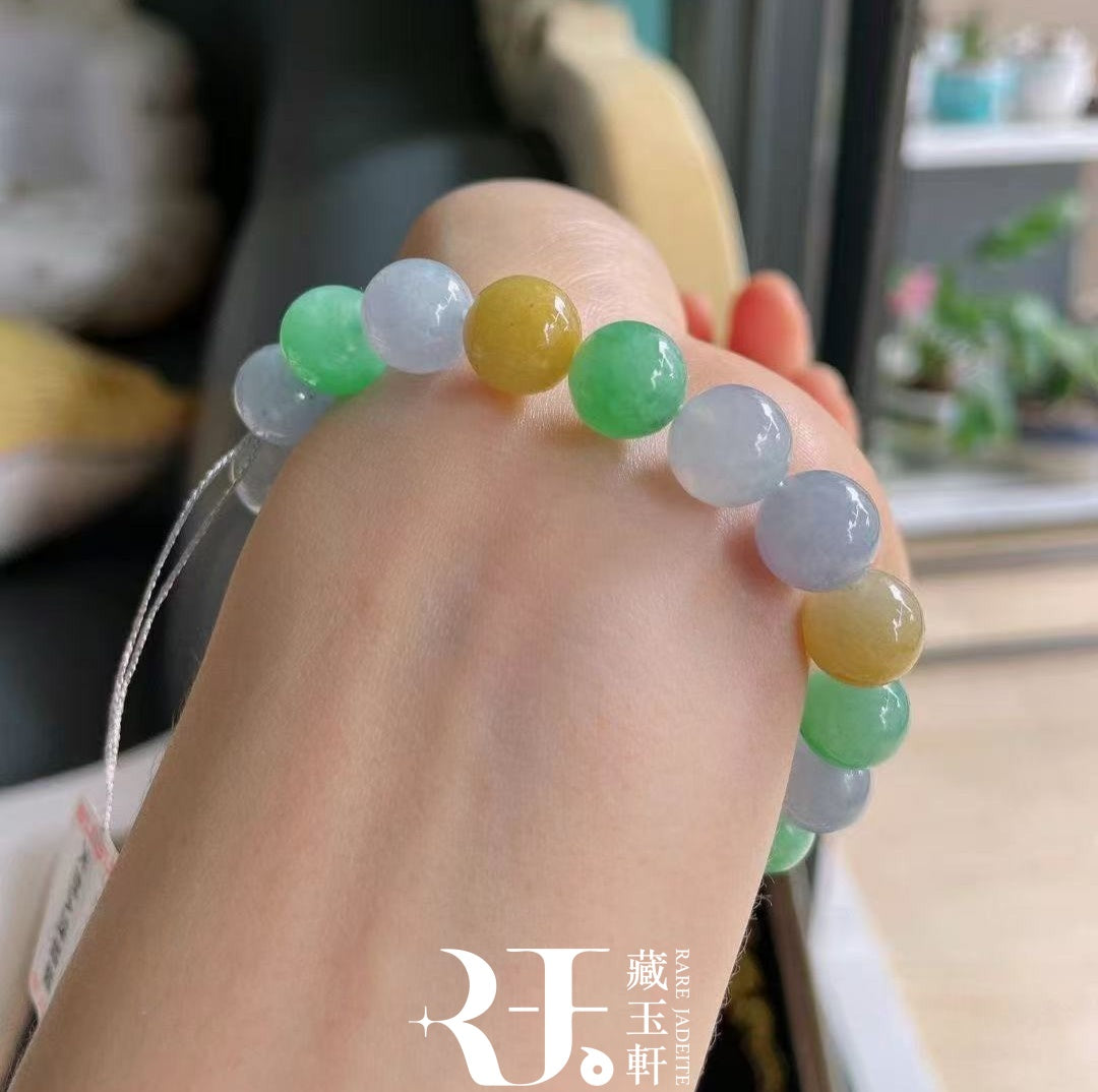 冰彩糖翡翠手串