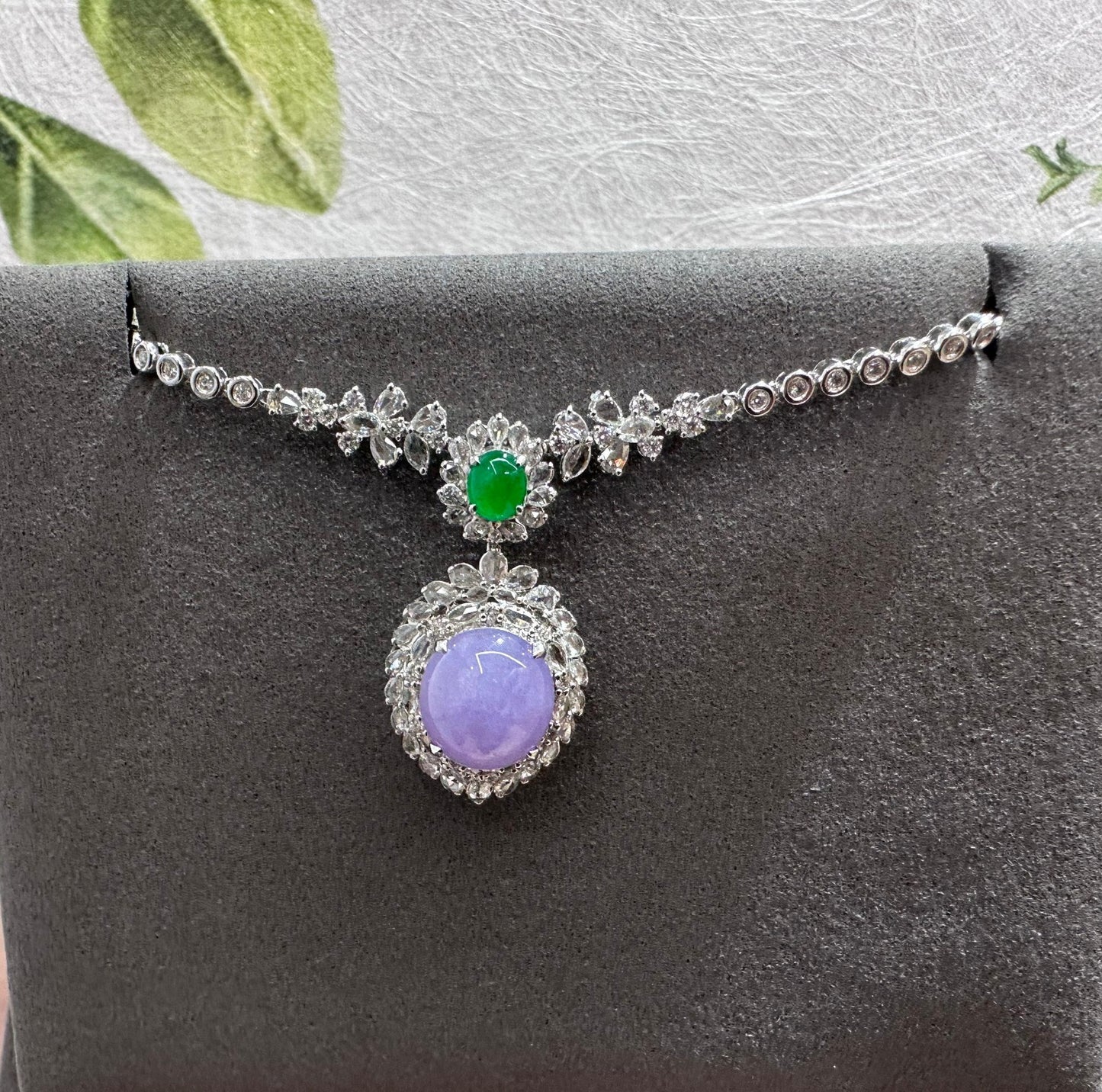 紫羅蘭蛋面項鍊