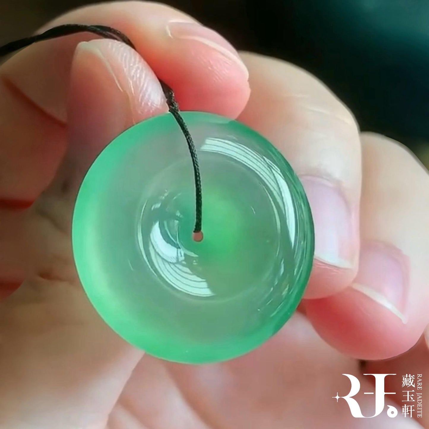 冰甜綠平安扣翡翠