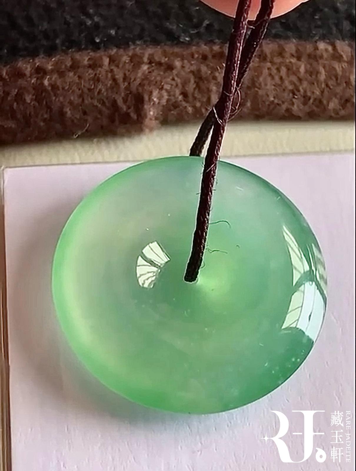 冰甜綠平安扣翡翠