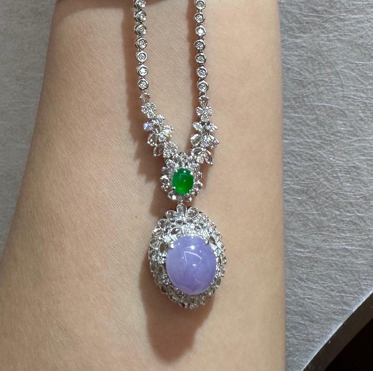 紫羅蘭蛋面項鍊